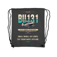 Thumbnail for Bücker Bü 131 Jungmann - Drawstring Bag - Original - Gray