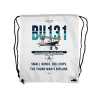 Thumbnail for Bücker Bü 131 Jungmann - Drawstring Bag - Original - White