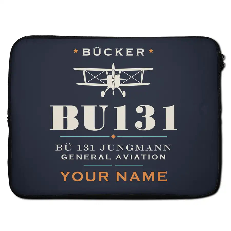 Bücker Bü 131 Jungmann - Heritage + Name - Laptop Sleeve