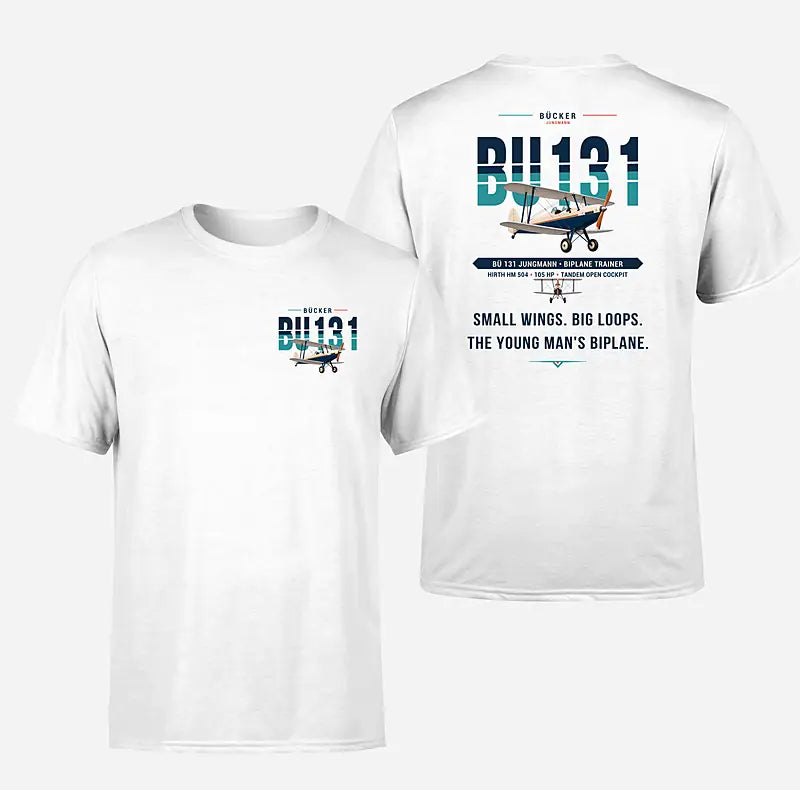 Bücker Bü 131 Jungmann - Original - Double-Side T-Shirt - White