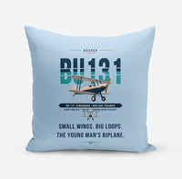 Thumbnail for Bücker Bü 131 Jungmann - Original - Pillow - Light Blue