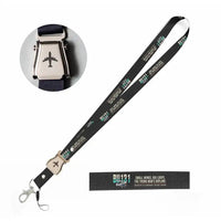 Thumbnail for Bücker Bü 131 Jungmann Lanyard & ID Holders seat belt lanyard - Original - Black