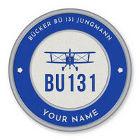 Thumbnail for Bücker Bü 131 Jungmann Patches - Circle + Name - Royal White
