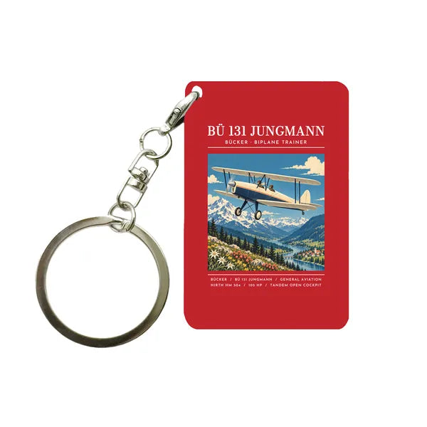 Bücker Bü 131 Jungmann - Poster - Key Chain - Red