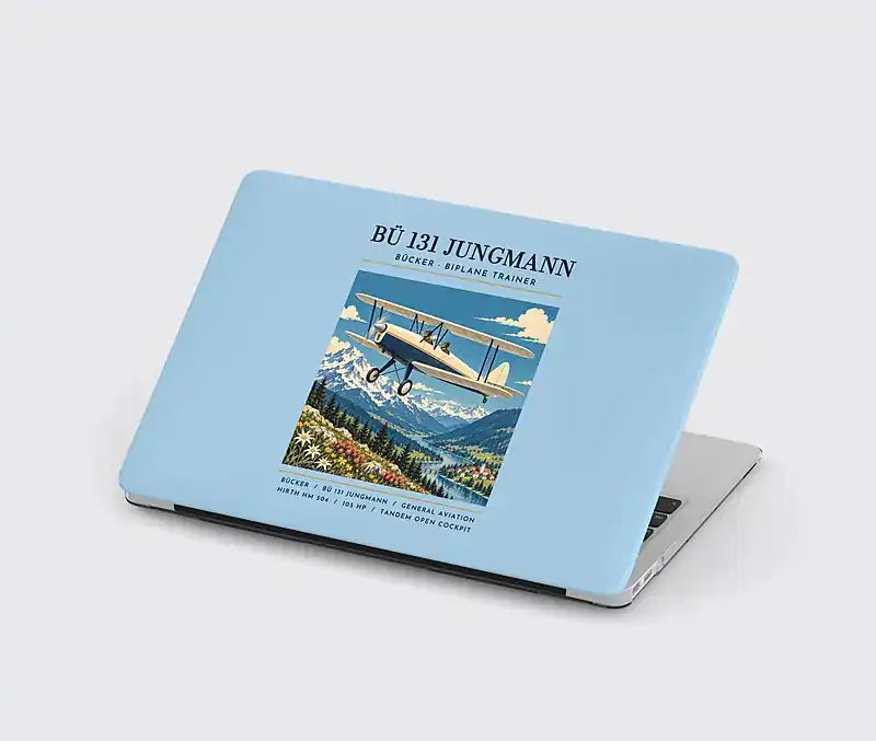 Bücker Bü 131 Jungmann - Poster - MacBook Case - Light Blue