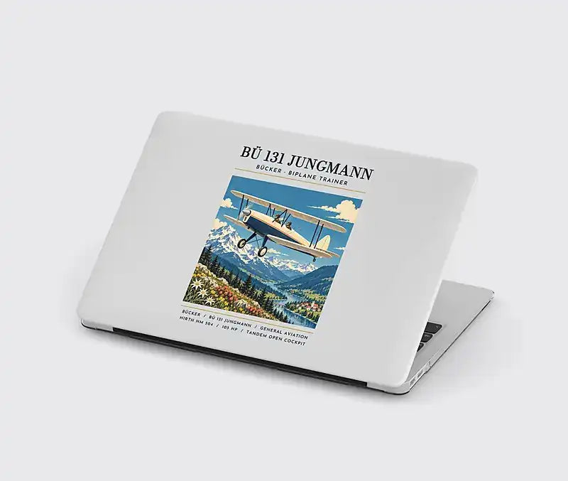 Bücker Bü 131 Jungmann - Poster - MacBook Case - Light Gray