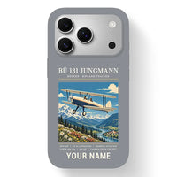 Thumbnail for Bücker Bü 131 Jungmann - Poster + Name - MagSafe iPhone 17 Pro - Gray