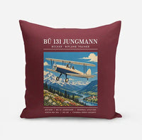 Thumbnail for Bücker Bü 131 Jungmann - Poster - Pillow - Dark Red