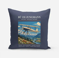 Thumbnail for Bücker Bü 131 Jungmann - Poster - Pillow - Navy Blue