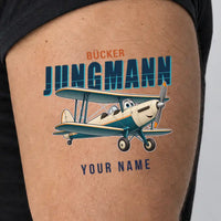 Thumbnail for Bücker Bü 131 Jungmann - Tattoo - Cartoon + Name - Man
