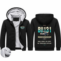 Thumbnail for Bücker Bü 131 Jungmann Zipped Sweatshirts - Original - Black