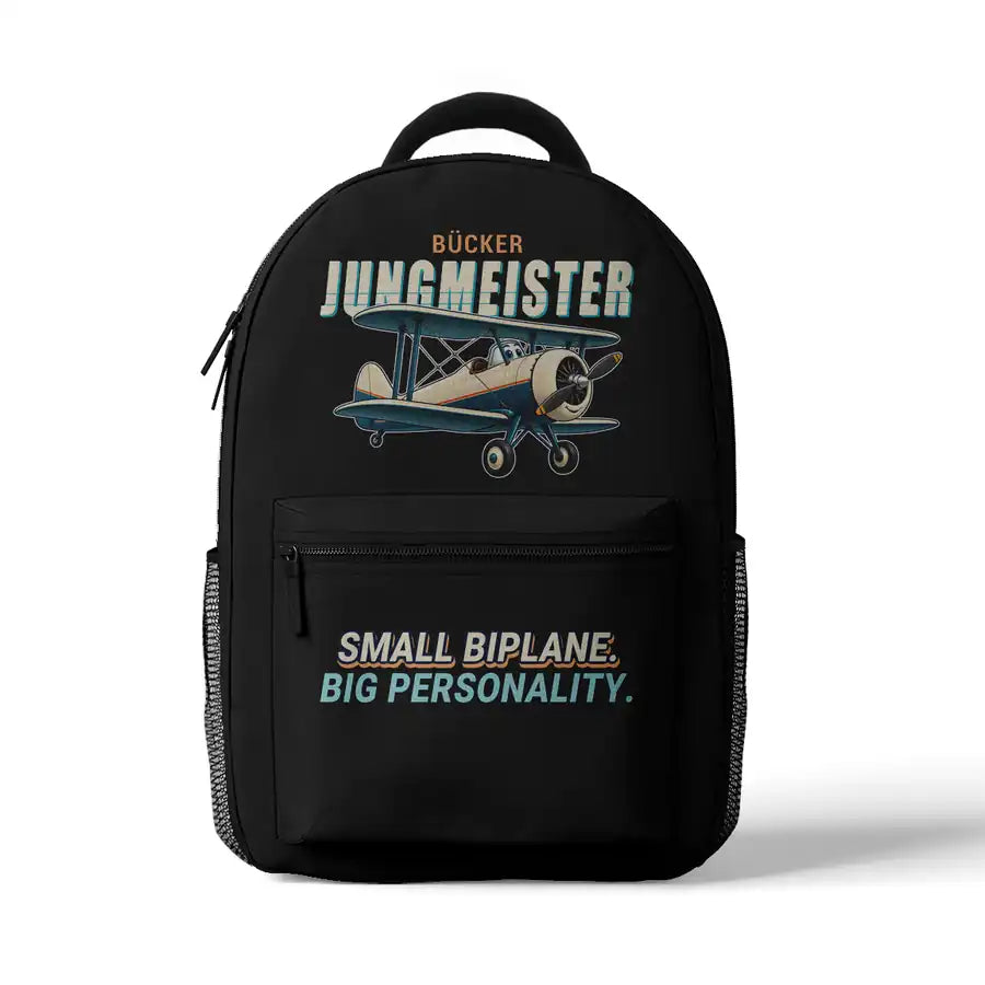 Bücker Bü 133 Jungmeister - 3D Backpack - Cartoon - Black