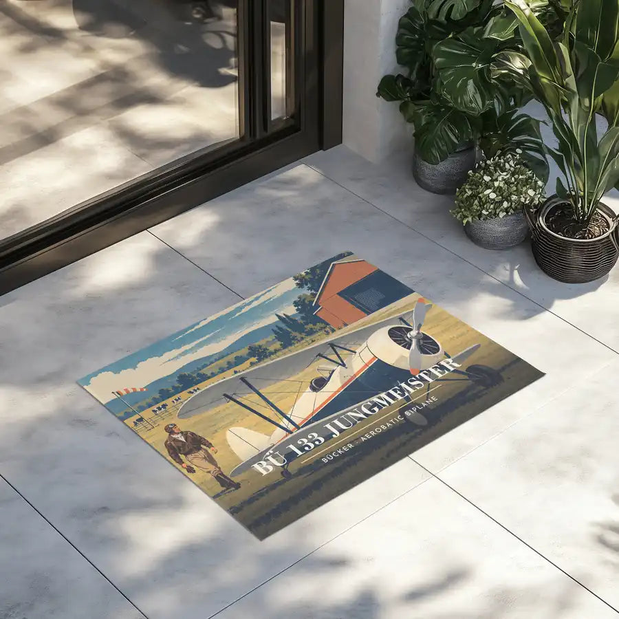 Bücker Bü 133 Jungmeister - 3D - Door Mat