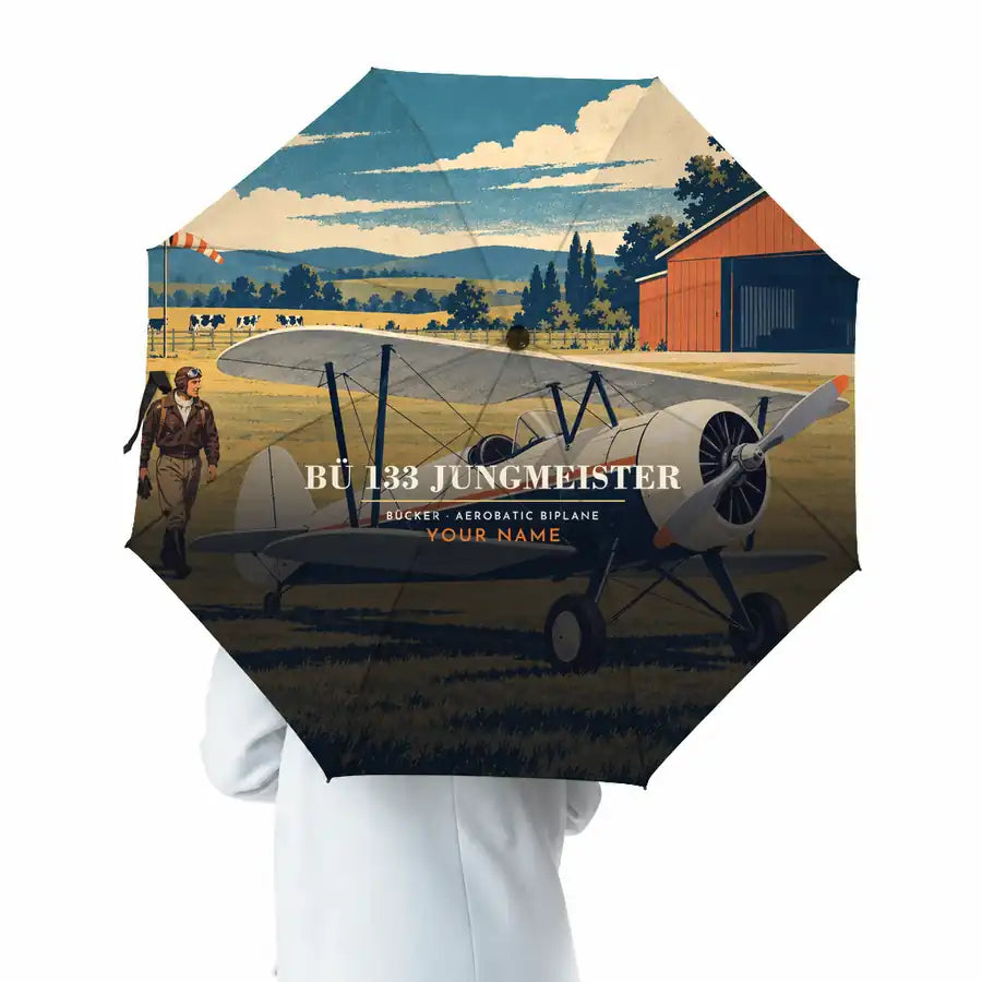 Bücker Bü 133 Jungmeister - 3D + Name - Umbrella