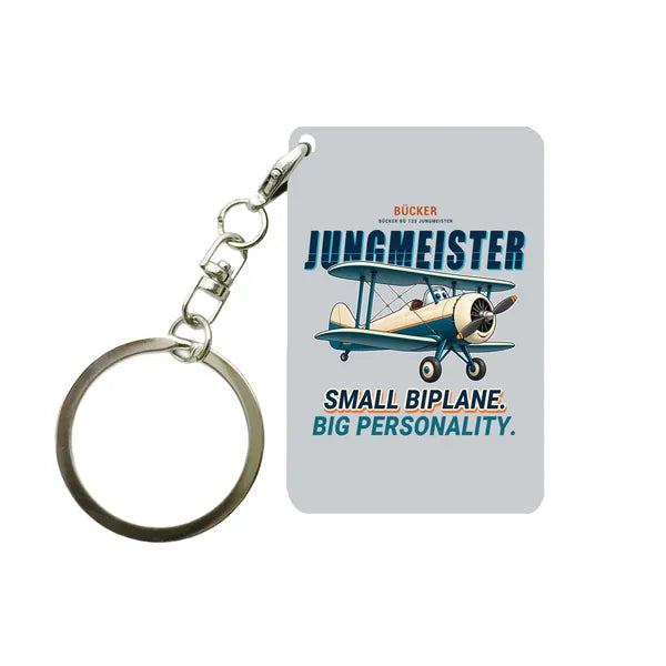 Bücker Bü 133 Jungmeister - Cartoon - Key Chain - Light Gray