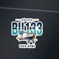 Thumbnail for Bücker Bü 133 Jungmeister - Original Die-Cut + Name - Die-Cut - Dark Car