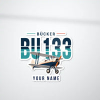 Thumbnail for Bücker Bü 133 Jungmeister - Original Die-Cut + Name - Die-Cut - White Car