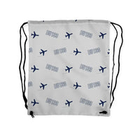 Thumbnail for Bücker Bü 133 Jungmeister - Drawstring Bag - 3D Pattern - Light Gray