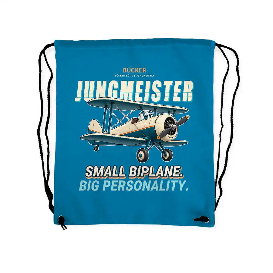 Bücker Bü 133 Jungmeister - Drawstring Bag - Cartoon - Light Blue