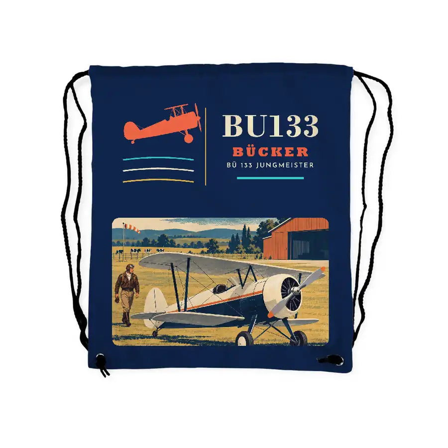 Bücker Bü 133 Jungmeister - Drawstring Bag - Classic - Dark Blue