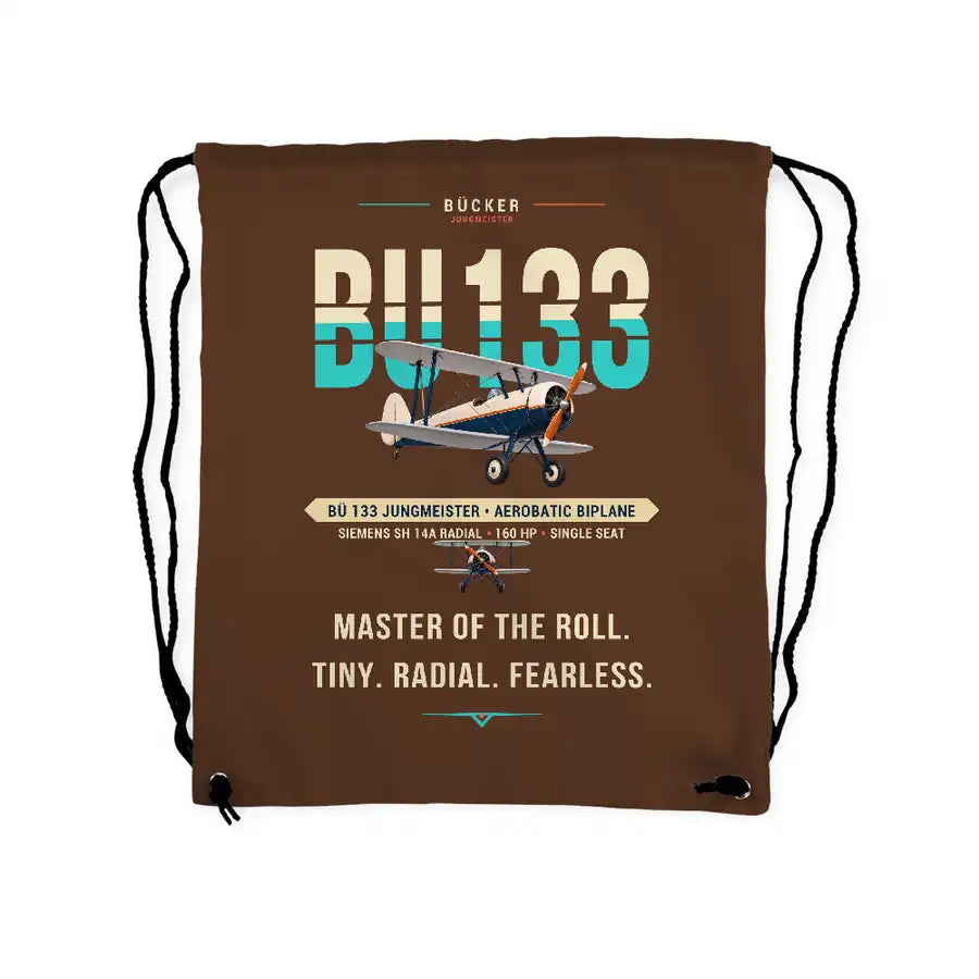 Bücker Bü 133 Jungmeister - Drawstring Bag - Original - Brown