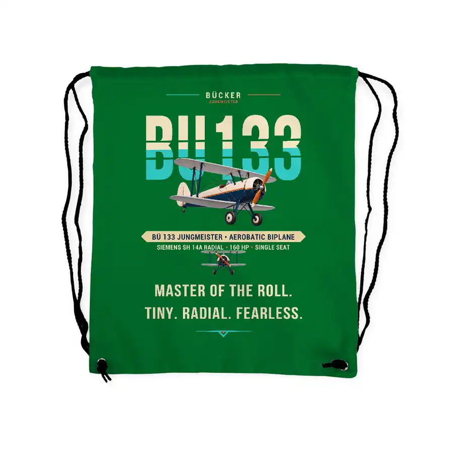 Bücker Bü 133 Jungmeister - Drawstring Bag - Original - Green