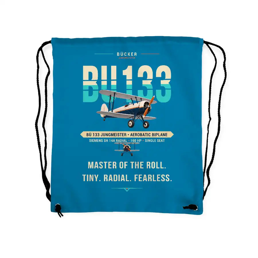 Bücker Bü 133 Jungmeister - Drawstring Bag - Original - Light Blue