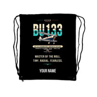Thumbnail for Bücker Bü 133 Jungmeister - Drawstring Bag - Original + Name - Black