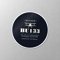 Thumbnail for Bücker Bü 133 Jungmeister - Heritage - Circle Sticker - Close-up