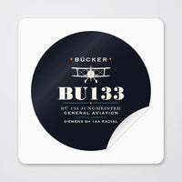 Thumbnail for Bücker Bü 133 Jungmeister - Heritage - Circle Sticker - Peel