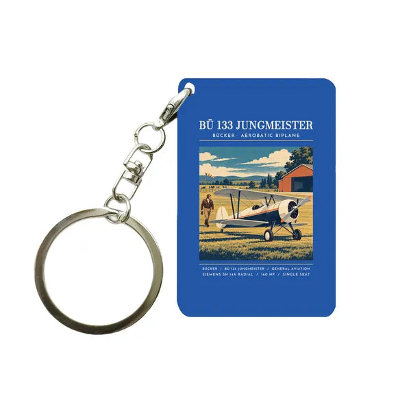 Bücker Bü 133 Jungmeister - Poster - Key Chain - Blue