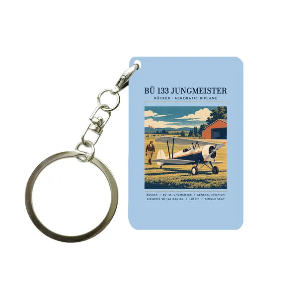 Bücker Bü 133 Jungmeister - Poster - Key Chain - Light Blue