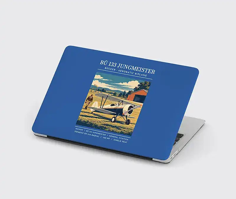Bücker Bü 133 Jungmeister - Poster - MacBook Case - Blue