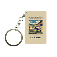 Thumbnail for Bücker Bü 133 Jungmeister - Poster + Name - Key Chain - Beige