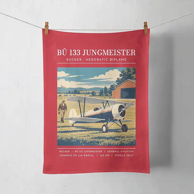 Bücker Bü 133 Jungmeister - Poster - Towel - Red
