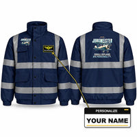 Thumbnail for Bücker Bü 133 Jungmeister Reflective Winter Jackets - Cartoon + Name - Navy Blue