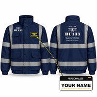 Thumbnail for Bücker Bü 133 Jungmeister Reflective Winter Jackets - Heritage + Name - Navy Blue
