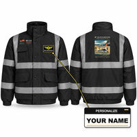 Thumbnail for Bücker Bü 133 Jungmeister Reflective Winter Jackets - Poster + Name - Black