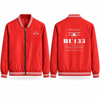Thumbnail for Bücker Bü 133 Jungmeister Stylish Jackets - Baseball Collar - Heritage - Red