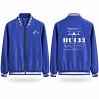 Thumbnail for Bücker Bü 133 Jungmeister Stylish Jackets - Baseball Collar - Heritage - Royal Blue