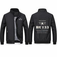 Thumbnail for Bücker Bü 133 Jungmeister Stylish Jackets - Stand Collar - Heritage - Black