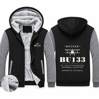 Thumbnail for Bücker Bü 133 Jungmeister Zipped Sweatshirts - Heritage - Black & Gray
