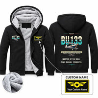 Thumbnail for Bücker Bü 133 Jungmeister Zipped Sweatshirts - Original + Name - Black