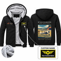Thumbnail for Bücker Bü 133 Jungmeister Zipped Sweatshirts - Poster + Name - Black