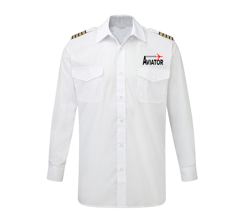Aviator Designed Long Sleeve Pilot Shirts