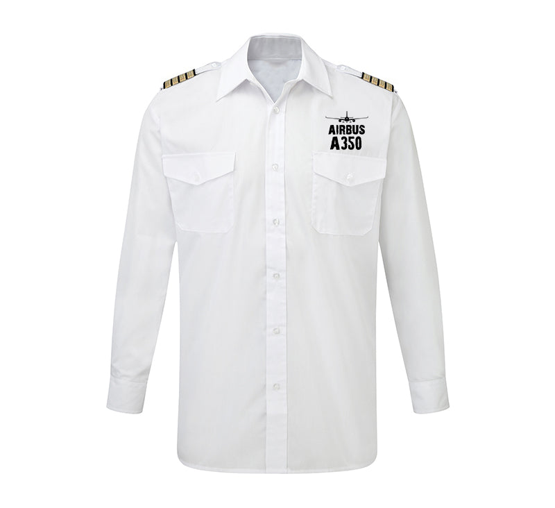 Airbus A350 & Plane Designed Long Sleeve Pilot Shirts