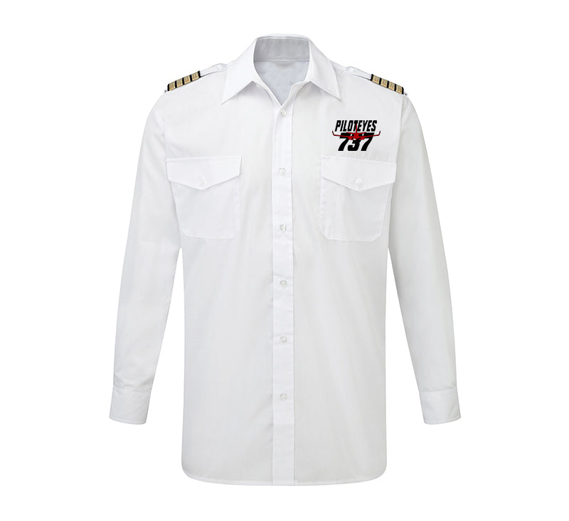 Amazing Piloteyes737 Designed Long Sleeve Pilot Shirts