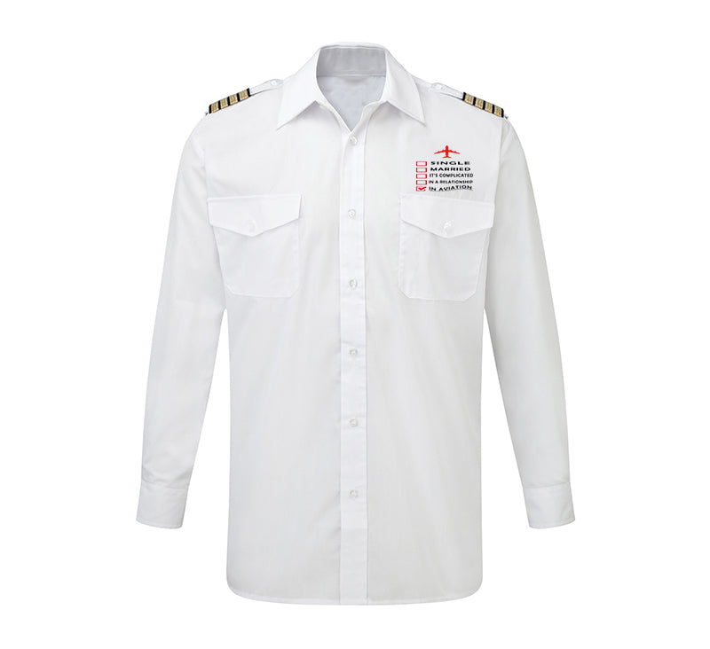 In Aviation Designed Long Sleeve Pilot Shirts
