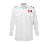 Thumbnail for Boeing 737 Designed Designed Long Sleeve Pilot Shirts