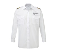 Thumbnail for Special Cessna Text Designed Long Sleeve Pilot Shirts